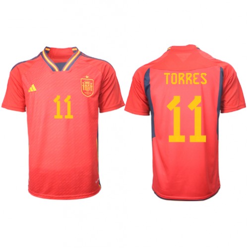 Spanien Ferran Torres #11 Hjemmebanetrøje VM 2022 Kort ærmer